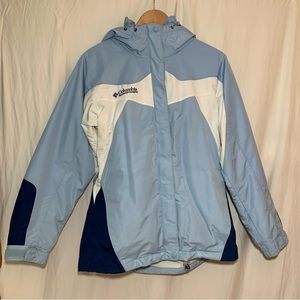 Columbia Women M Waterproof Ski Jacket Coat Interchange Core 2in1 Lined Nylon